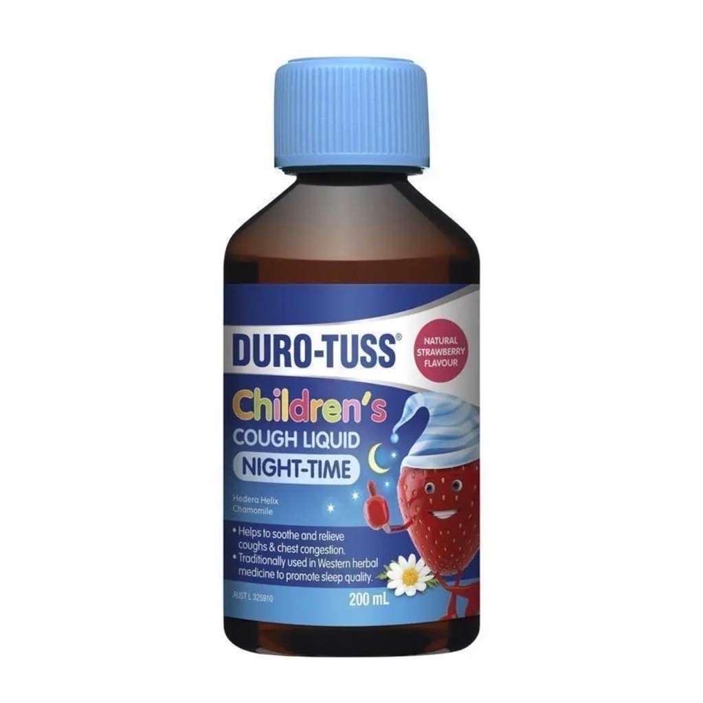 DURO-TUSS Children's Cough Liquid Night-Time Strawberry 200mL