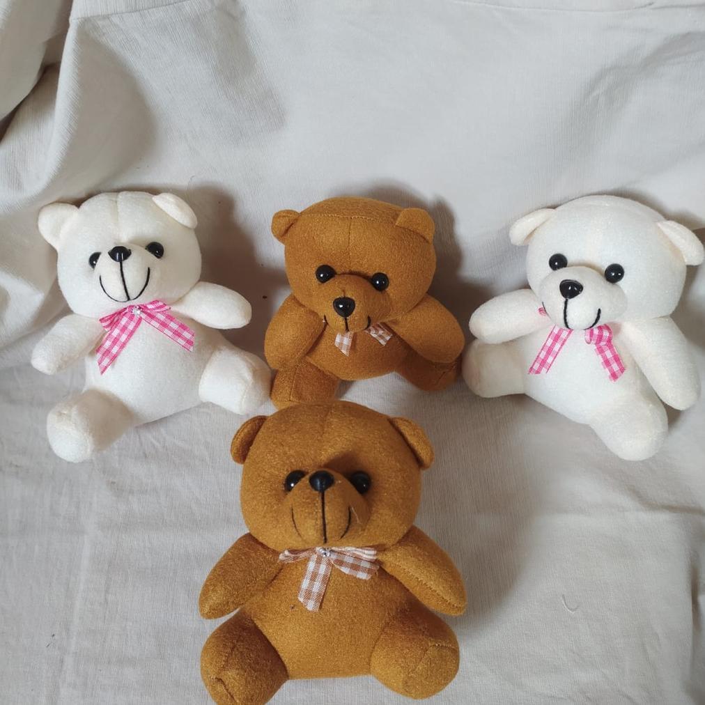 100% Aman [ Boneka Beruang Teddy Bear ] Teddy Bear Doll 15 Cm Mini Boneka Murah Tambahan Hampers Kad