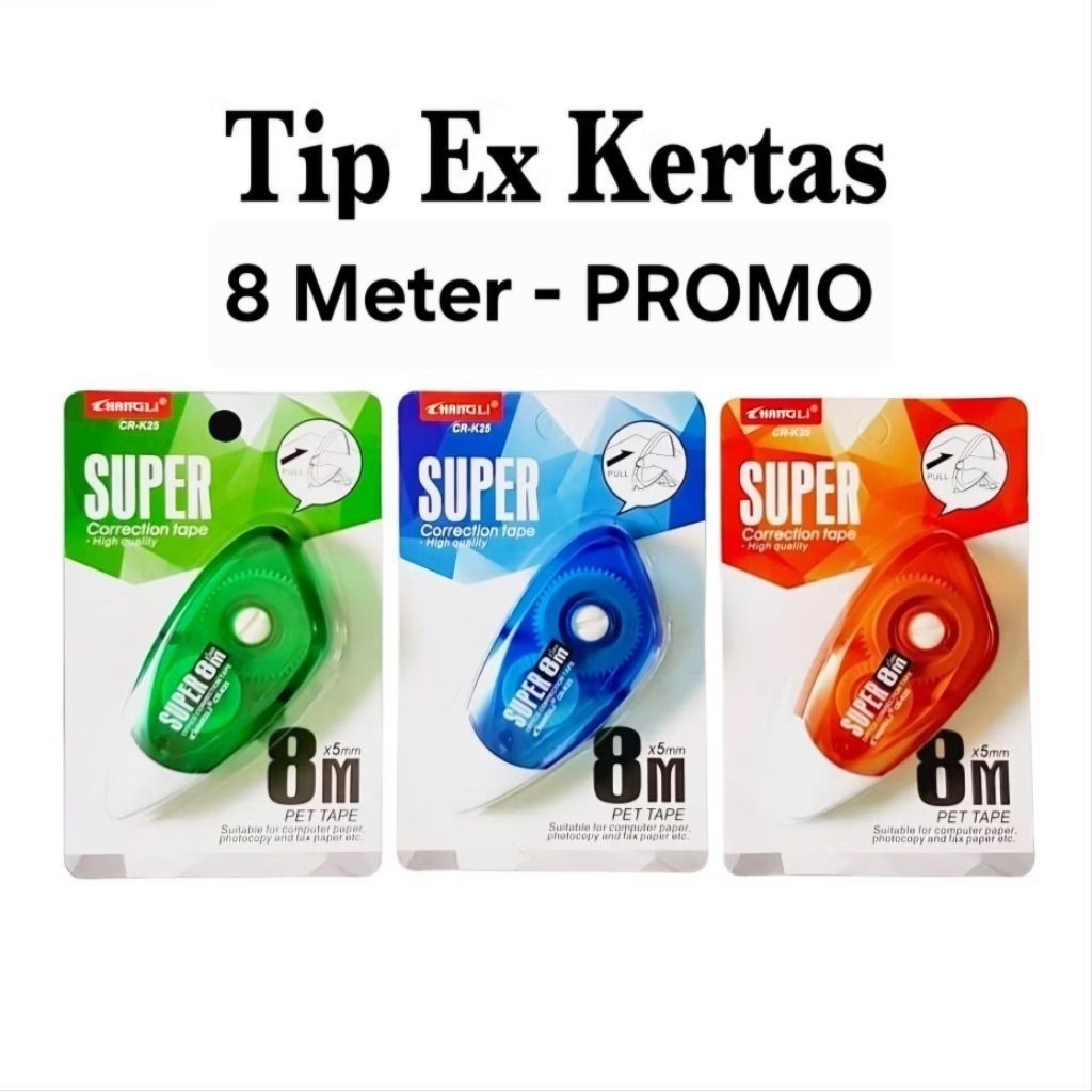 Correction Tape Kertas Kecil Tip Ex Kertas Polos BERKUALITAS