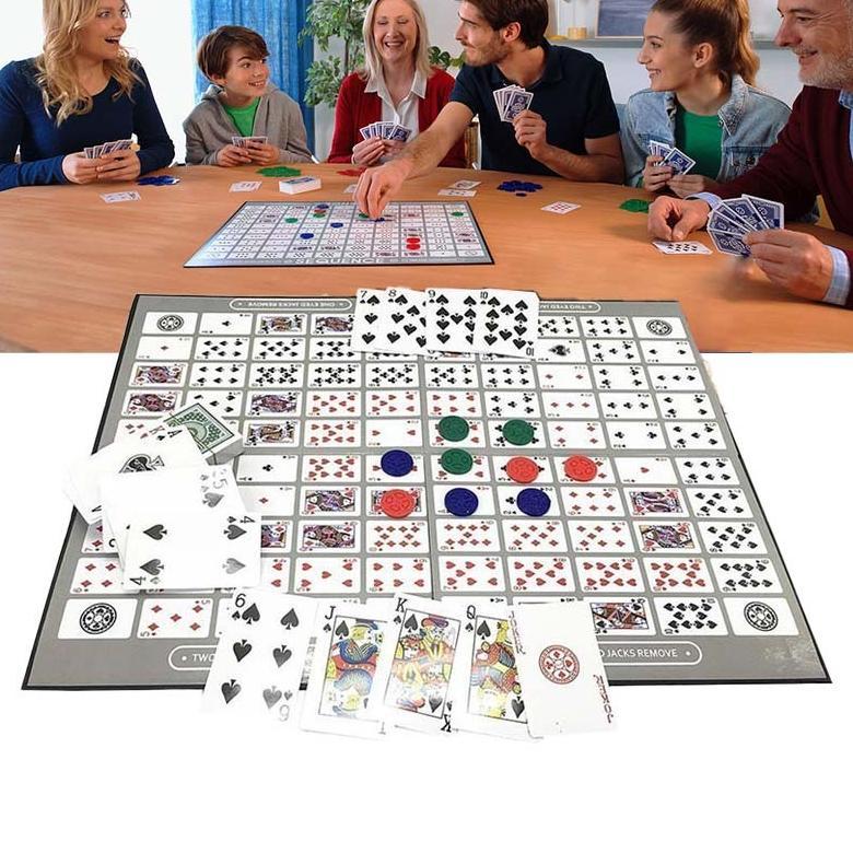 1 Set Sequence Board Game Mainan Board Game Kartu Seru Card Game Strategy Card Games Friends Game Ka