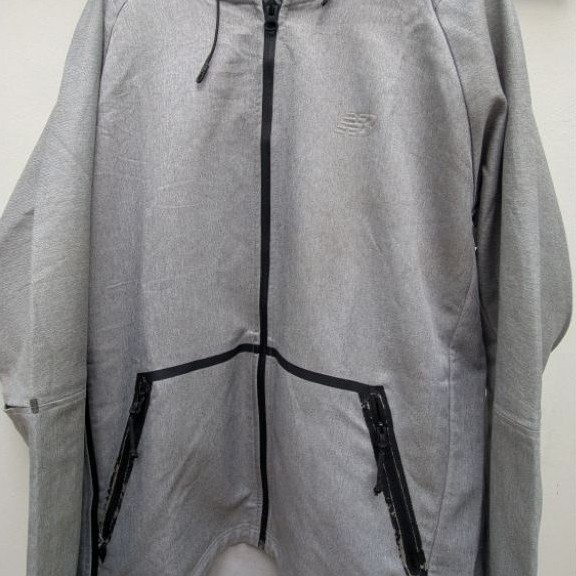 JAKET HOODIE NEW BALANCE ORIGINAL FULL ZIPPER - GREY MISTY

