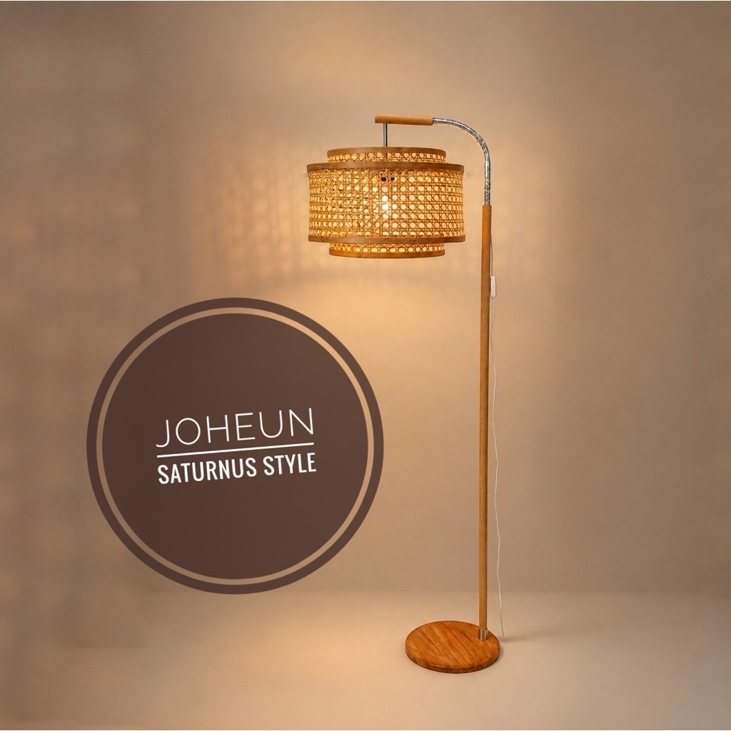 JOHEUN (saturnus style) | lampu lantai | standing lamp | floor lamp | lampu kayu | lampu bambu | lam