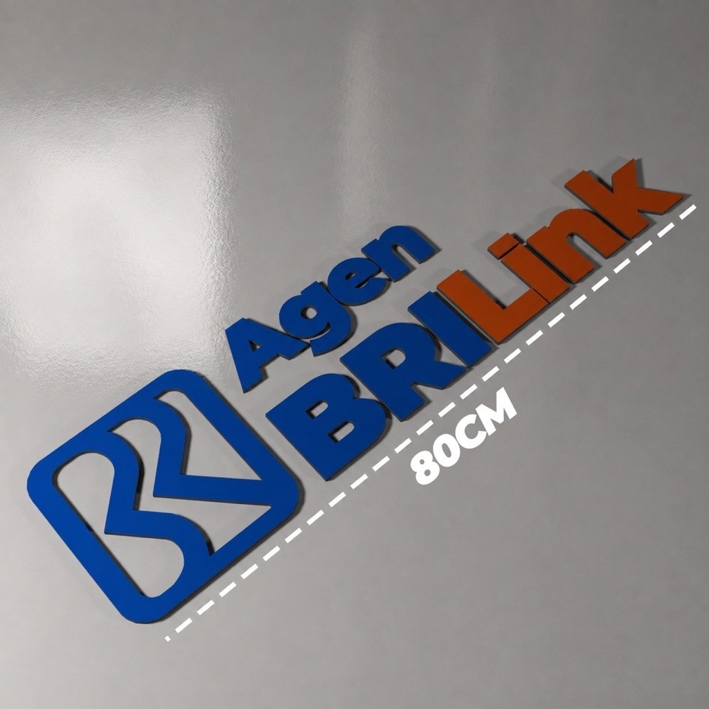 Agen BRILink huruf timbul tebal 6mm