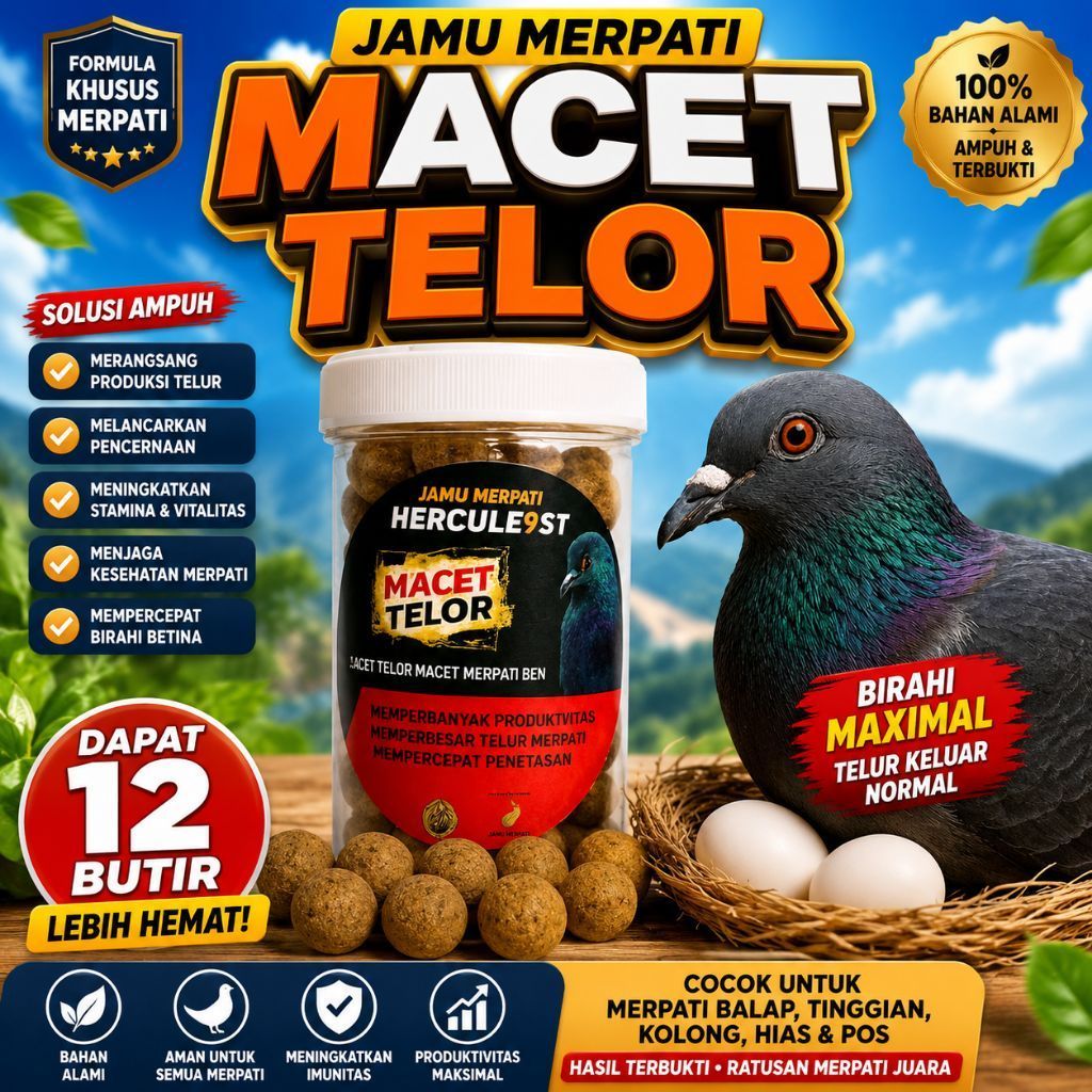 OBAT MERPATI MACET TELOR,JAMU OBAT KHUSUS MERPATI BETINA MACET TELOR /Giring keket /Stabil Tinggi /J