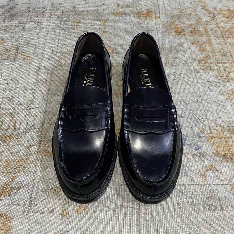 HARUTA 9064 LOAFERS GENUINE LEATHER - BLACK (24EEEE)