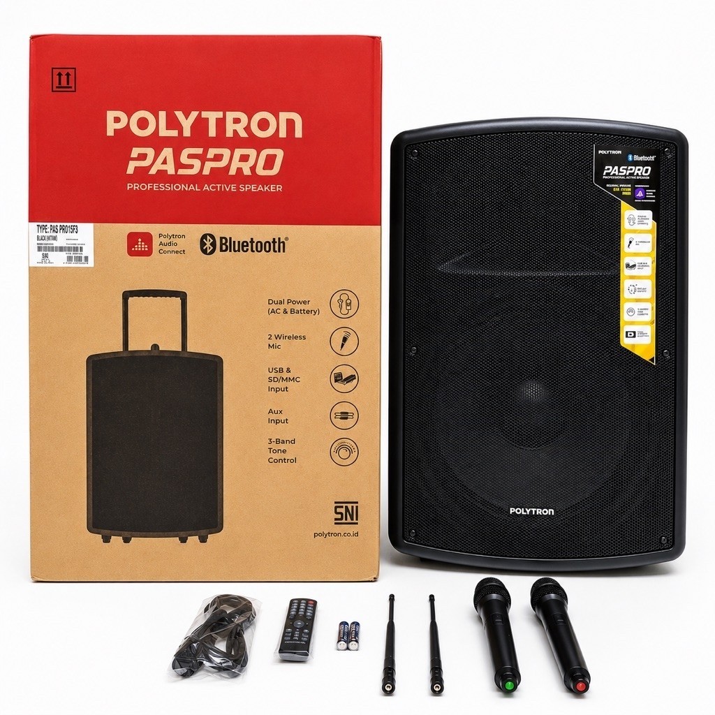 Polytron PASPRO 12F3 BLUETOOTH FREE 2 Mic Wireless