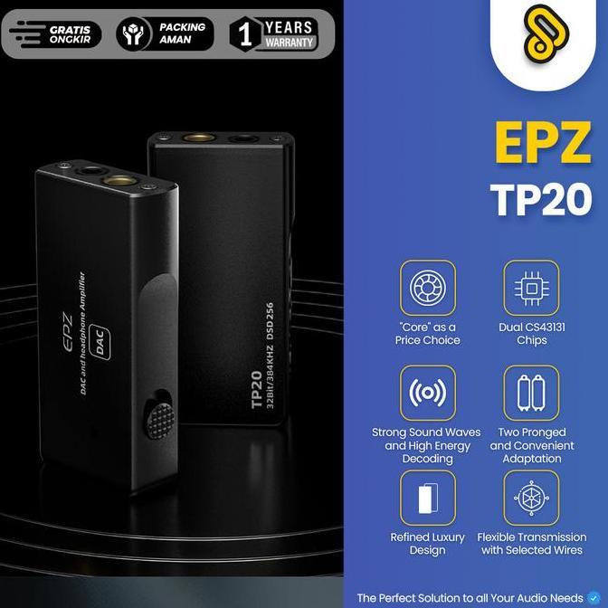 TERBARU - EPZ TP20 Portable MQA USB DAC Audio Headphone Amplifier USB-C