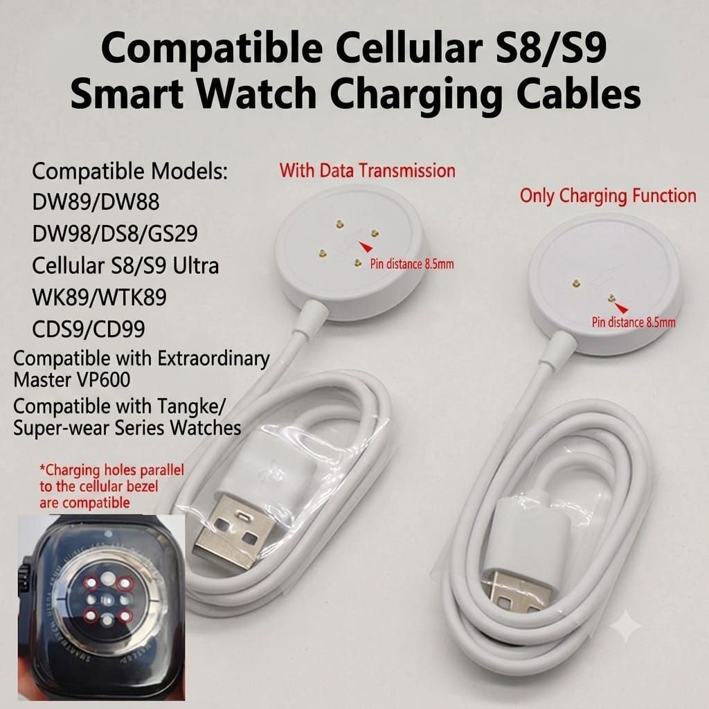 Kabel Charger USB Magnetic for DW88 /  DW89 / DW98 / S8 / S9 Ultra2 / S10 /  S12 / CDS9 / CD99 / DS8