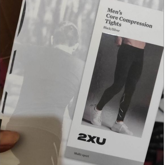 2XU Men's / women  Core Compression Tights Black/Silver Multi-sport