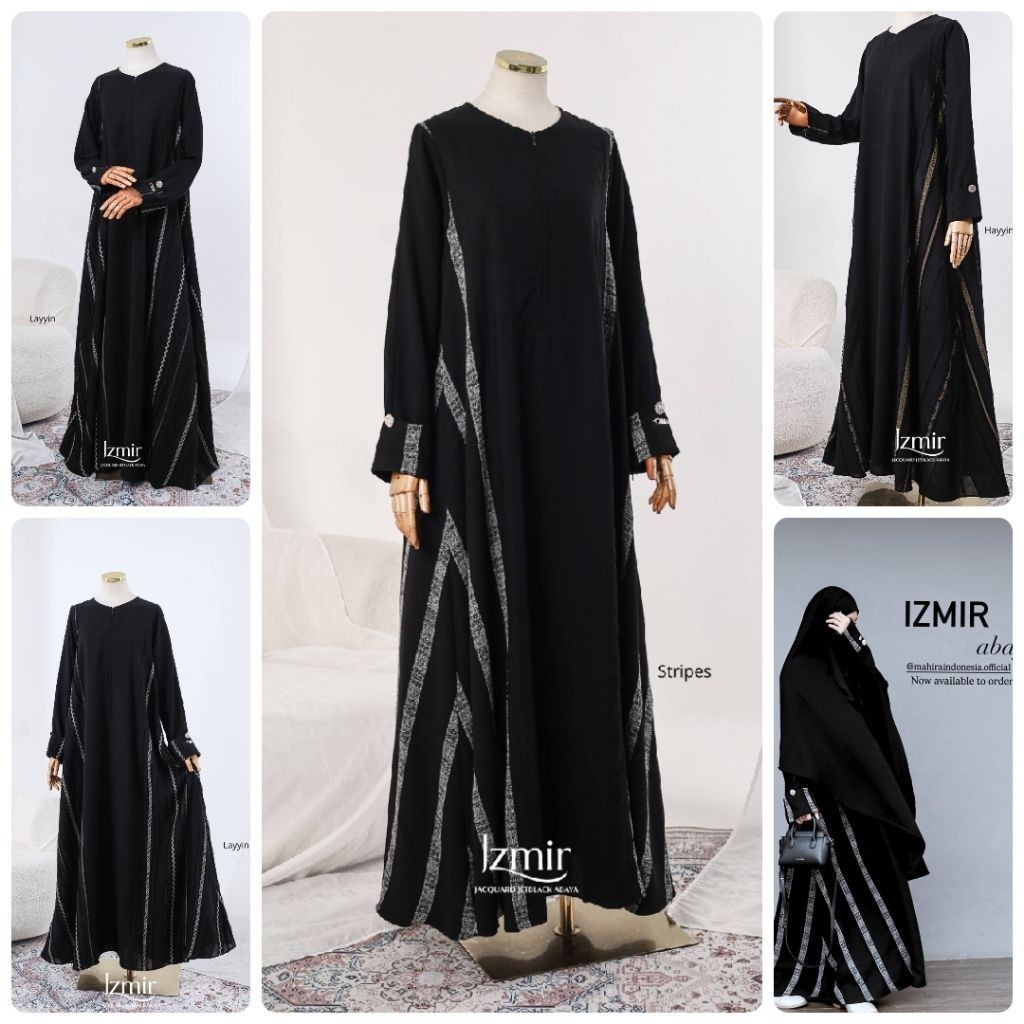 [MAHIRA] GAMIS  IZMIR MAHIRA | GAMIS JETBLACK JACKQUARD | GAMIS CANTIK | BAHAN JETBLACK EMBOS