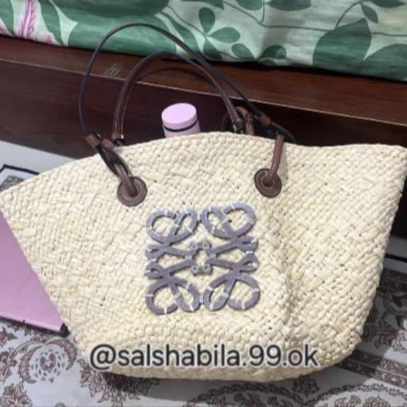 pl preloved totebag *loewe* anagram basket bag