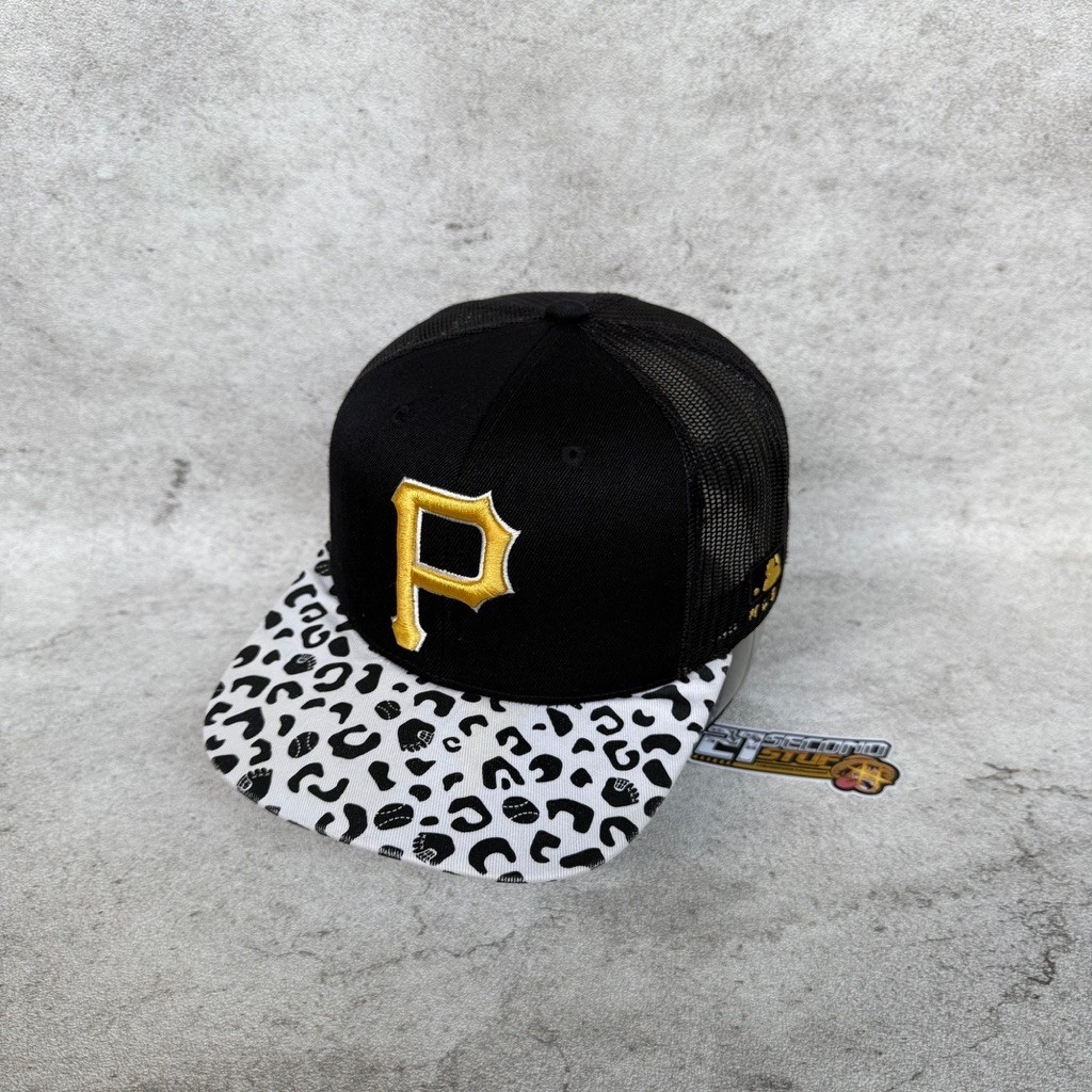 Topi MLB Pirates Trucker Hitam Dewasa Second