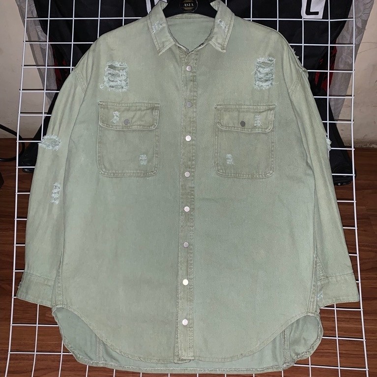 kemeja outer pria lengan panjang preloved