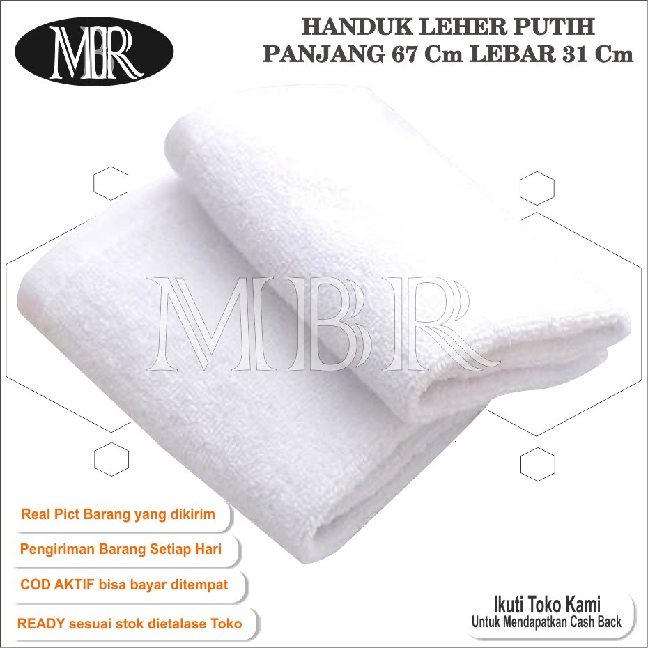 HANDUK KECIL OLAHRAGA PUTIH POLOS HANDUK LEHER MUKA PUTIH HANDUK SPORT