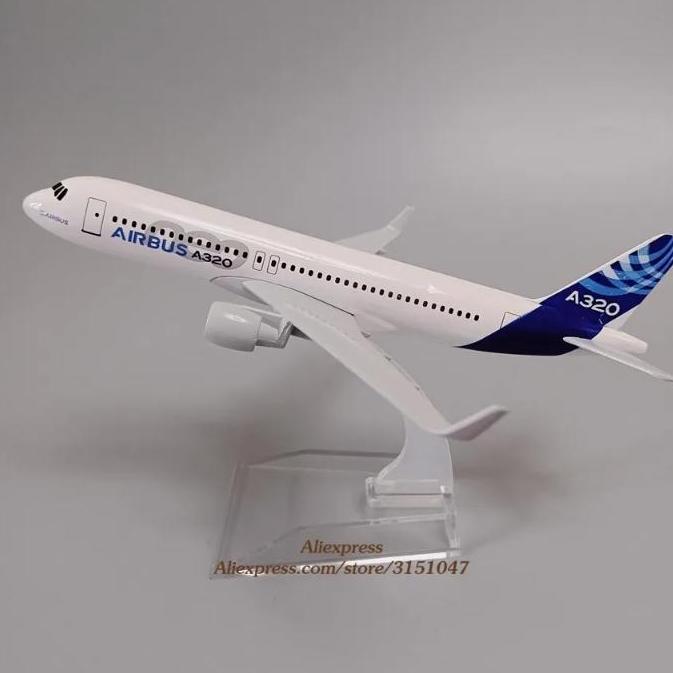 Airbus Miniatur Diecast Pesawat A320 Neo Prototype 16 cm Bahan Besi dan Mica Model Pesawat Airbus A3