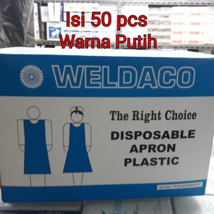 BEBAS ONGKIR - Apron medis plastik weldaco- celemek Apron medis