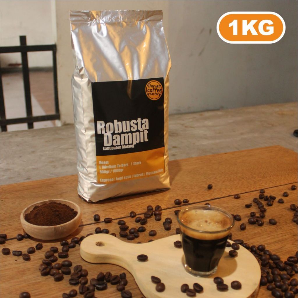 Kopi Robusta Dampit - Roasting Medium to Dark Kemasan 1kg