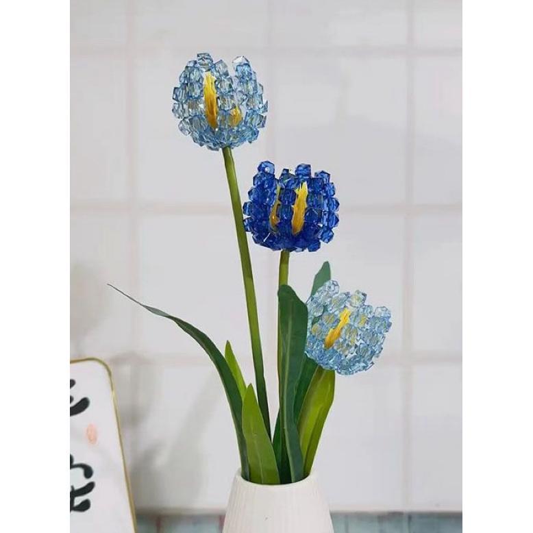 Diy BUNGA TULIP AKRILIK BUNGA MUTIARA KOTAK artificial bunga akrilik mote