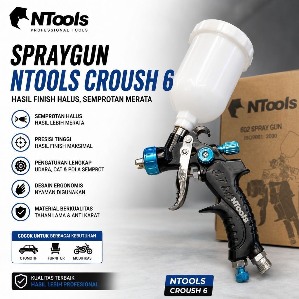 spraygun hvlp ntools croush 6