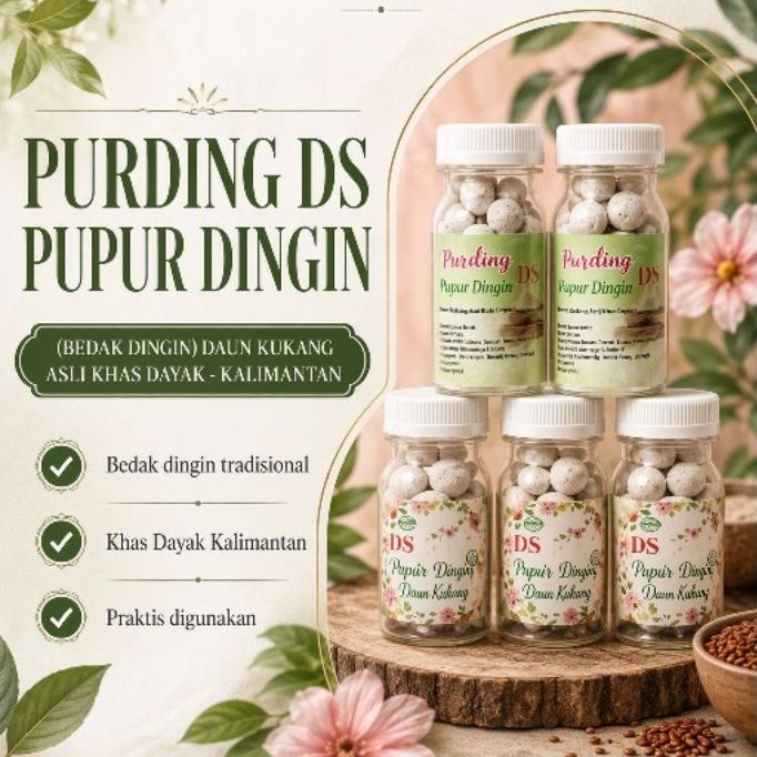 PUPUR DINGIN (BEDAK DINGIN)DAUN KUKANG  ASLI KHAS DAYAK KALIMANTAN