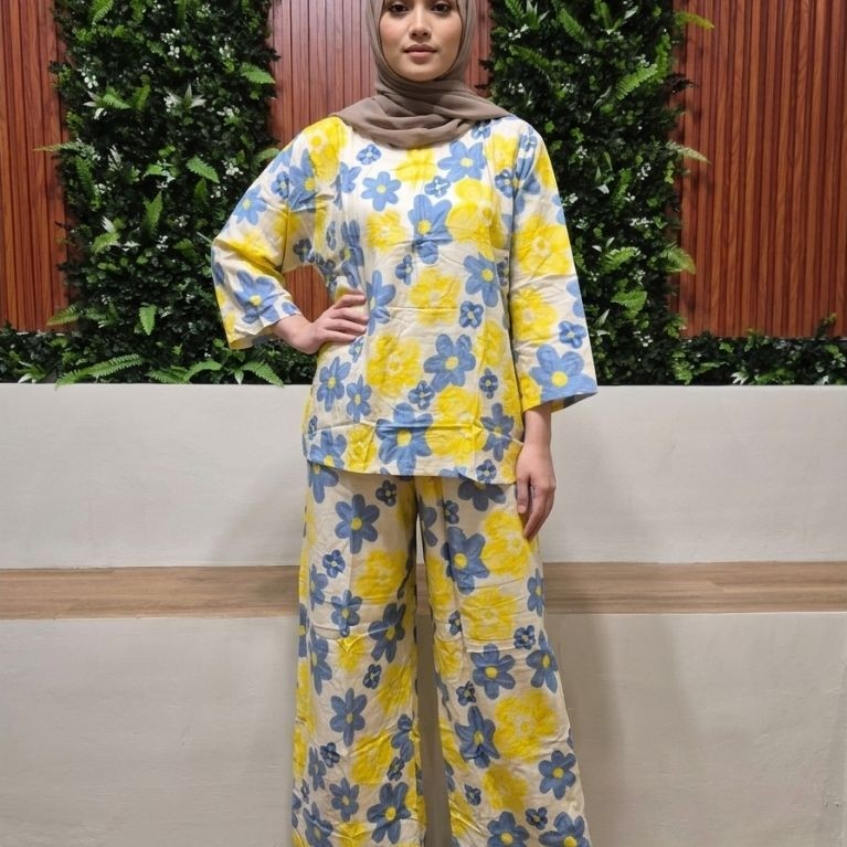 Daster Set celana rayon premium kekinian nyaman Ld 120