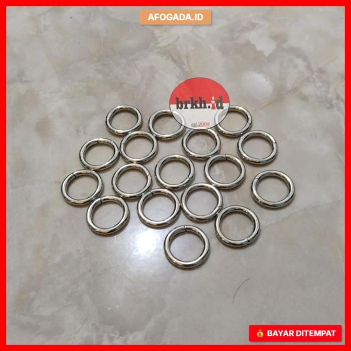 Besi Bulat Ring O / Cantolan -Pengait Besi Bendera/Hewan- Besar - Tebal 20Mm