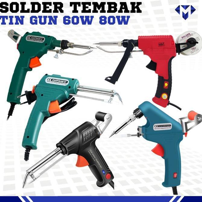 BARIKIZIX Solder Tembak Iron Roll Otomatis Tin Gun Listrik Timah Mata External Heat 60 Watt Automati