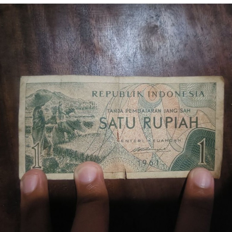 uang kuno 1 rupiah 1961