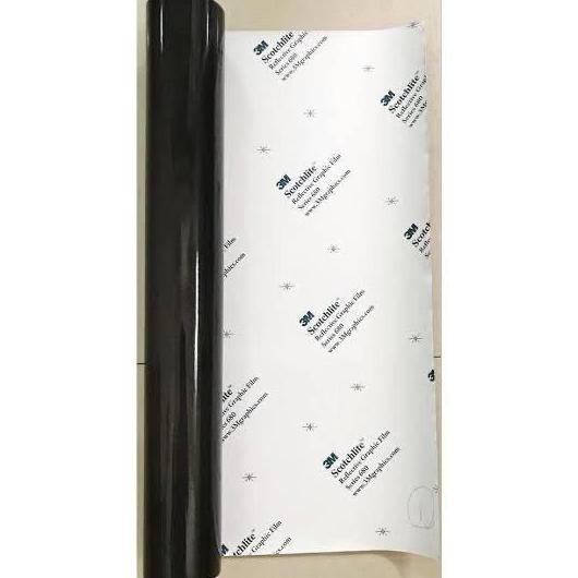 Promo Stiker Sticker 3M 680 85 Black Hitam Reflective Reflektif Nyala Putih Diskon