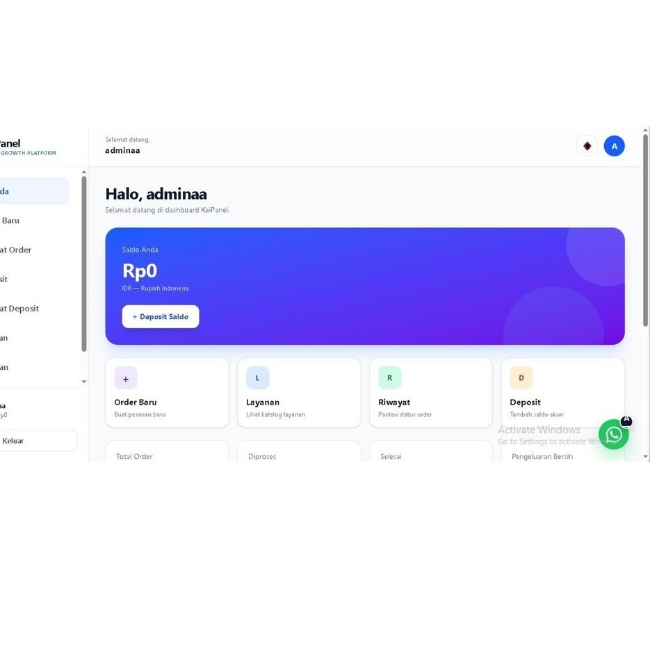 Source Code Website Smm Panel V0.1 Fitur Modern Terbaru
