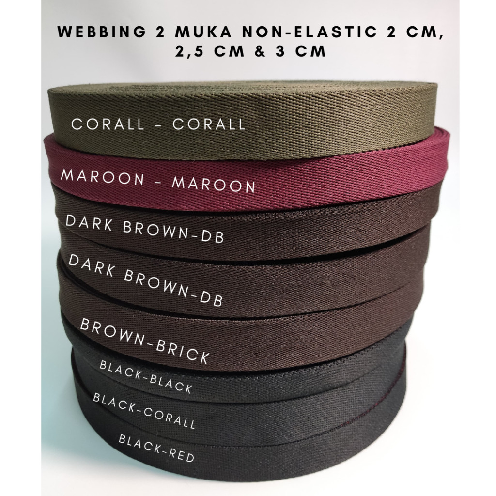 tali webbing 2 muka | webbing | webbing sandal | webbing tas | non elastic.