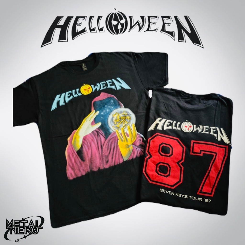 OFFICIAL HELLOWEEN – KEEPER OF THE SEVEN KEYS ’87 NEW BLACK T-SHIRT