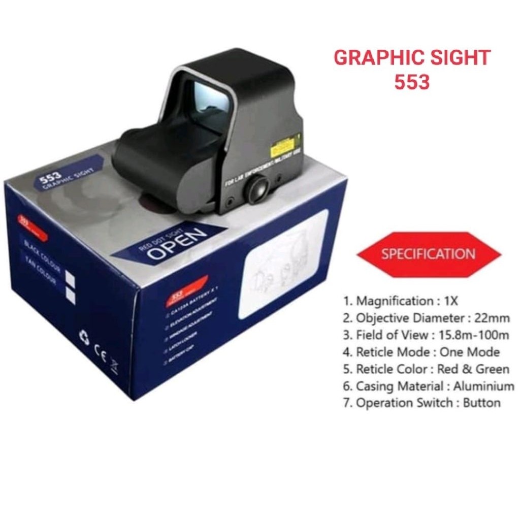 HOLOGRAPHIC GRAPHIC SIGHT 553 TELESCOPIC