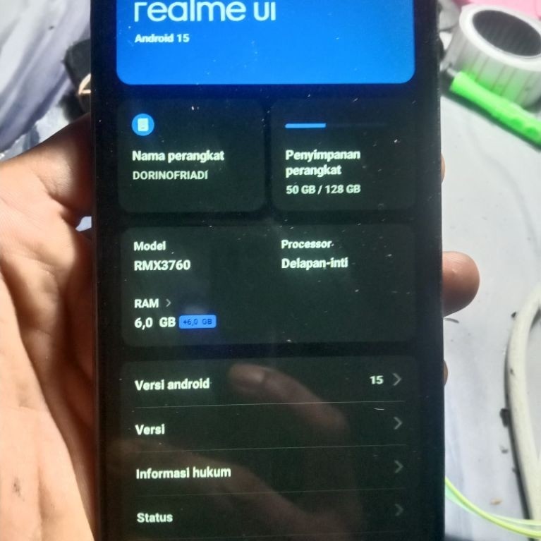 mesin realmi c53 normal ram6+6/128 minus ngk bisa di cas