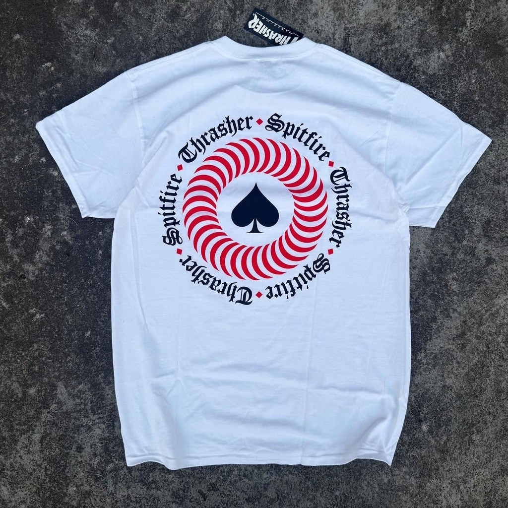 THRASHER X SPITFIRE - THE END OATH TSHIRT WHITE