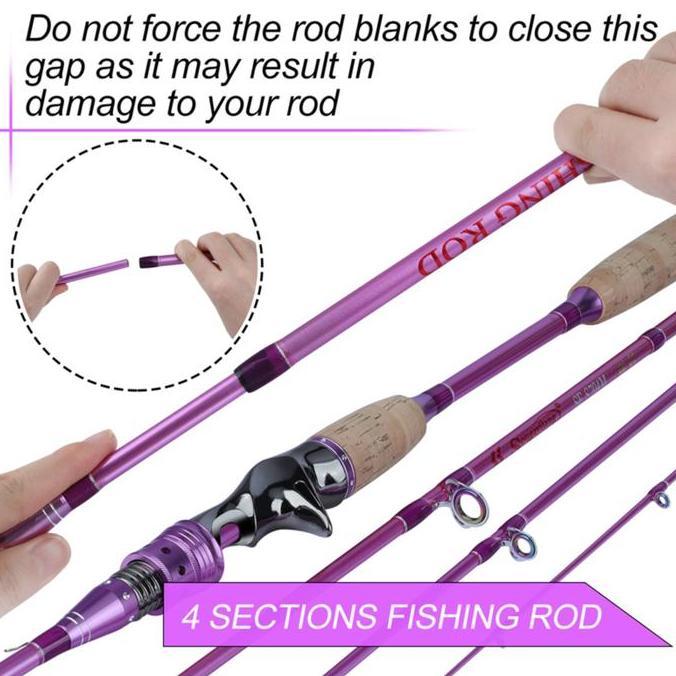 Sougayilang Joran Pancing Fiber Karbon 210cm 4 Bagian 6-12LB Joran BC Joran Spinning