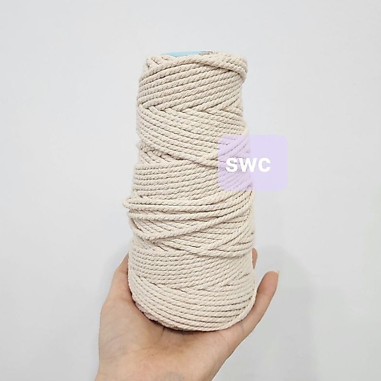 [5meter] Tali macrame/benang macrame/tali katun macrame 3mm