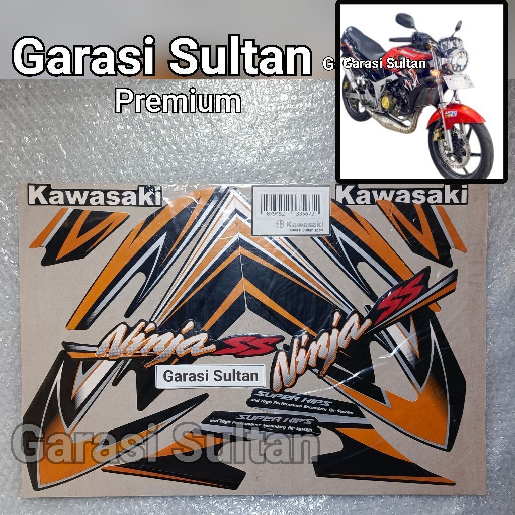 stiker striping NINJA SS 2010 warna orange asli super premium