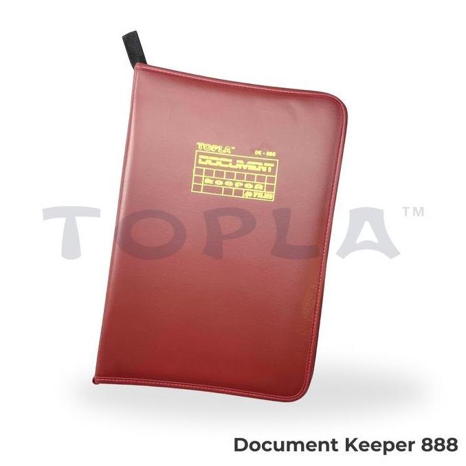 Weex- Topla Dokumen Keeper Resleting Anti Air Kulit / Document Keeper F4 (Folio)