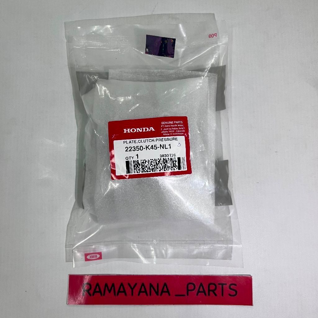 Plate Pressure Honda CBR 150R K45R 22350K45NL1