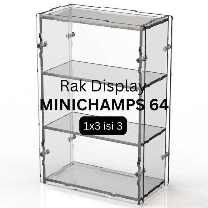 Rak Display Diecast Minichamps 64 1x3 isi 3