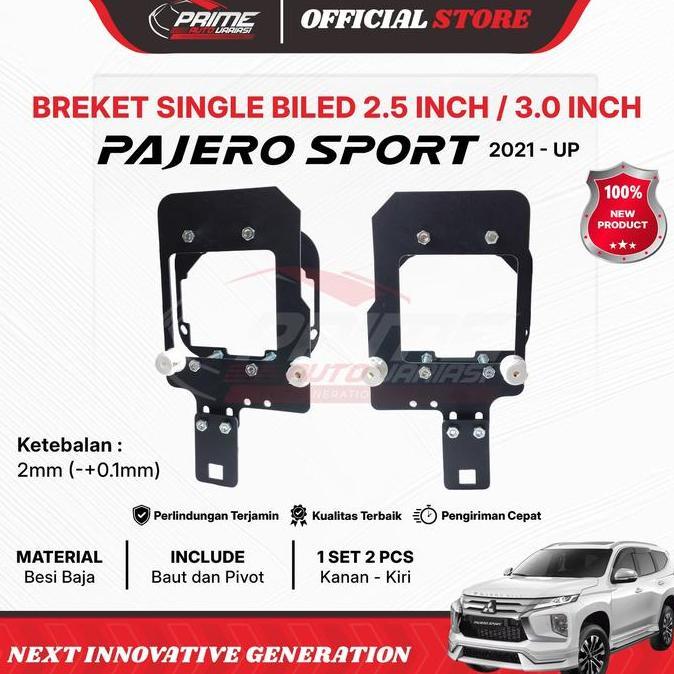 Bracket Retrofit Single Biled Projector 2.5Inch / 3Inch Untuk An Pajero 2021 Up Tebal 2Mm