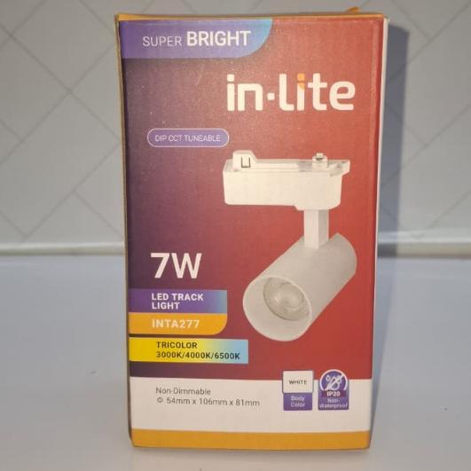 INLITE LAMPU LED TRACK LIGHT 7 WATT TRICOLLOR / LAMPU REL / LAMPU SOROT REL