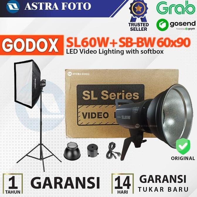 Action- Paket Godox Sl60W + Softbox Sb-Bw 60X90Cm + Lhstand Spirit Eagle 2