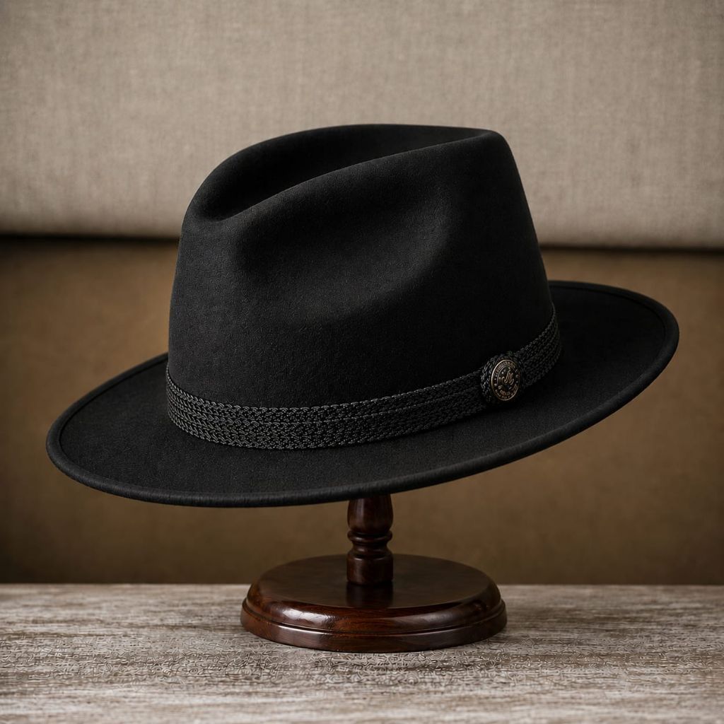 TOPI LAKEN FEDORA ORIGINAL BLACK