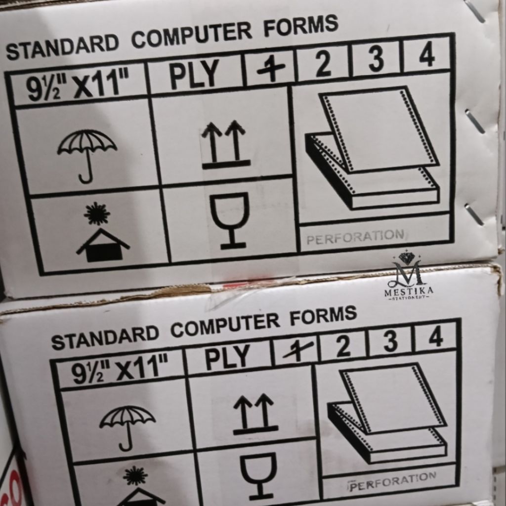[2000 SET] KERTAS NCR COMPUTER FORMS KECIL 1 PLY BAGI 2