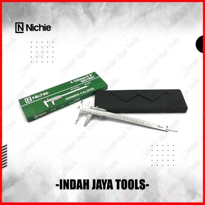NEW NICHIE Sigmat Analog 8 Inch Besi - Jangka Sorong Sketmat Vernier Caliper Pengukur Ukur Dimensi