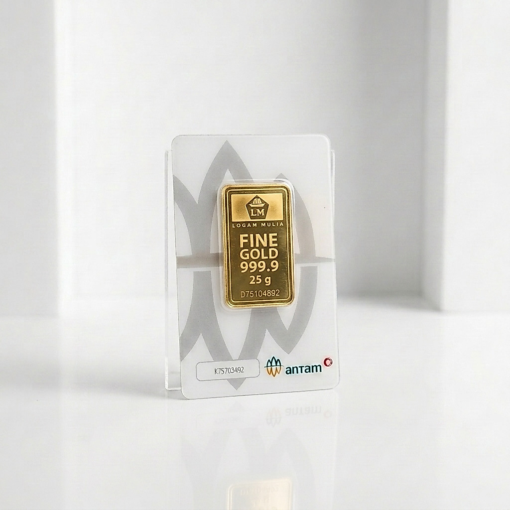 Emas Antam Certi 25 Gram Logam Mulia