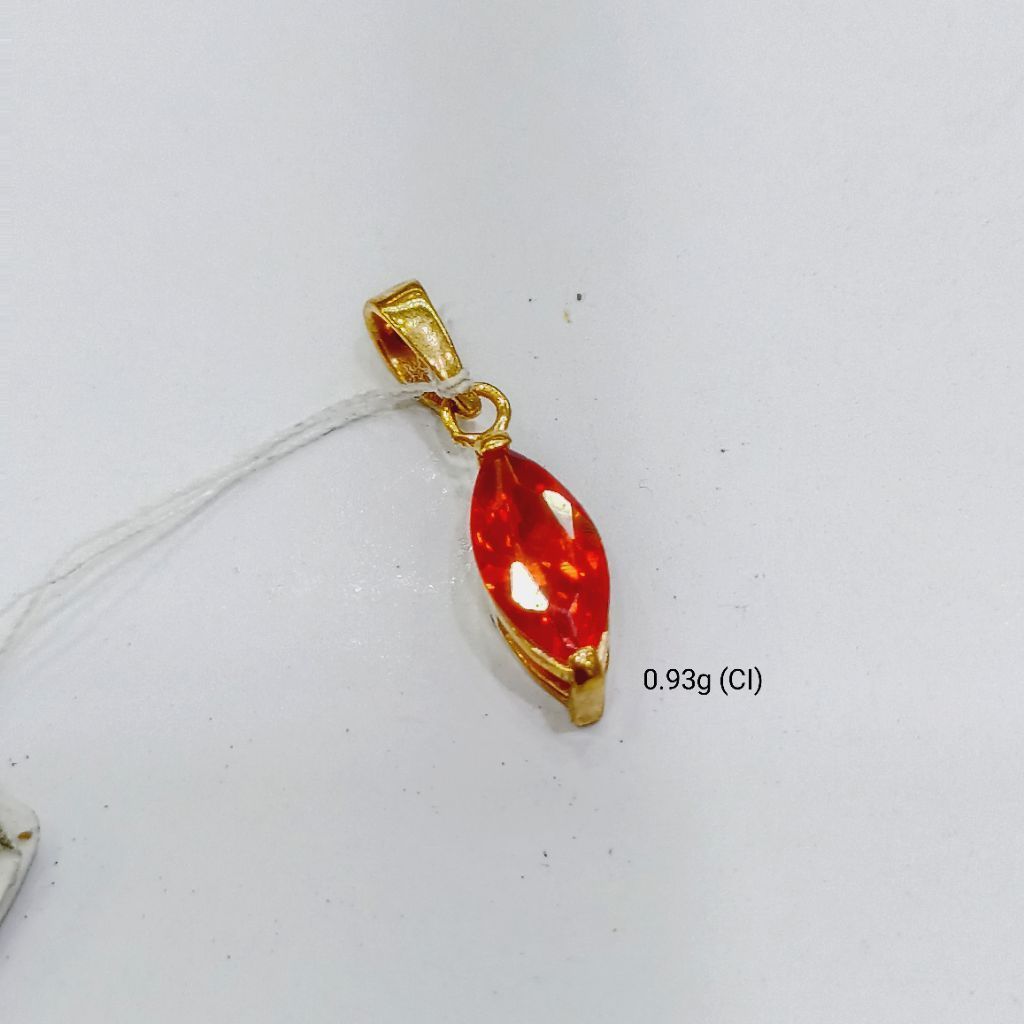 Laris Jaya Liontin emas kuning mdl batu merah 6k