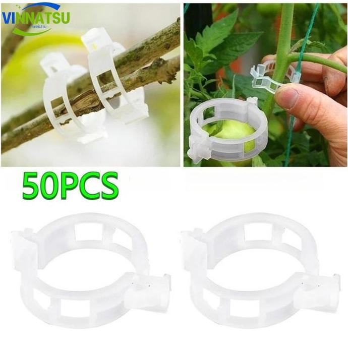 Bestseller- Vinnatsu 50PCS Klip Tanaman/ Klip Tali Lanjaran Tanaman Tomat/klem Anggur Gantung /Klem 